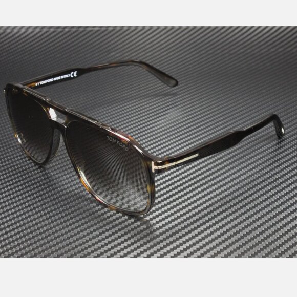 Tom Ford Men's Dark Havana Gradient Sunglasses